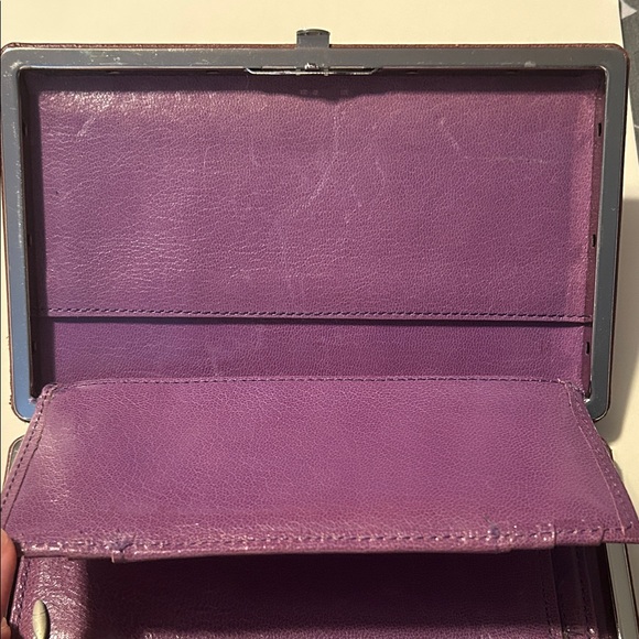 Purple Abas leather wallet - Picture 5 of 5